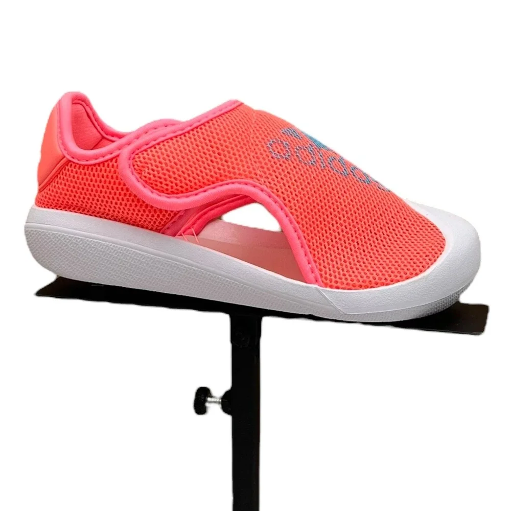 Adidas Toddler Girl's Slide‎ Water Sandals Size 9 Pink-Multi Quick-dry Flexible